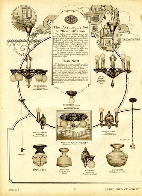 vintage 1930's light fixtures...these are the style lights I remember as a child in our family home. c1930 -1940s. Vintage House Plans 1920s, 1920s Light Fixtures, 1920s Lighting, Art Nouveau Design Interior, Victorian Lighting, Interior Light Fixtures, House Lighting Fixtures, Vintage Craftsman, Craftsman Kitchen