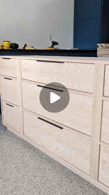 235K views · 10K likes | Zoe 🌿 DIY Furniture on Instagram: "DIY dresser build: a clean, modern design with 9 drawers and lots of storage! Comment PLANS on this post on I'll send you the 🔗 to the blog post and printable plans!  . . . . . #diyfurniture #plywoodfurniture #diydresser #woodworkingplans_diy #diywoodworking #diydrawers #woodworkingprojects #diyhome #diybedroom" Diy Large Dresser, How To Build A Dresser Step By Step, Diy Closet Dresser, Build Drawers Diy, Homemade Dressers, Drawer Shelves Diy, Make Drawers, Diy Dresser Build, Dresser Build