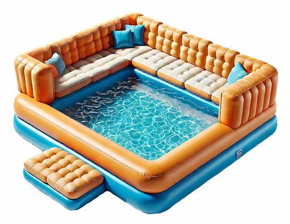 Blower Storage, Small House Design Philippines, Portable Swimming Pools, Outdoor Fire Pit Area, Mini Couch, Indoor Pool Design, Inflatable Furniture, Inflatable Sofa, Pool Picture