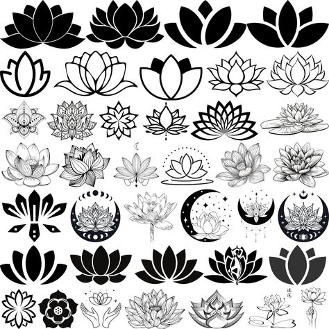 Lotus Flower Graphic Design, Lotus Flower Pattern Design, Lotus Illustration Design, Lotus Flower Paintings, Lotus Silhouette, Lotus Flower Outline, Lotus Mandala Design, Lotus Flower Svg, Lotus Clipart