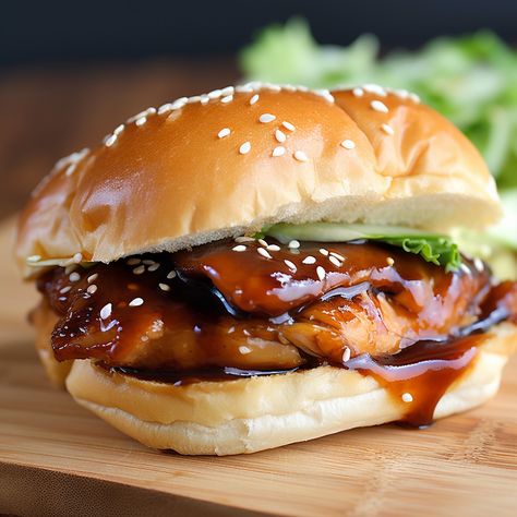 How To Make Teriyaki Chicken Sandwich Print Savory, sweet, and satisfying Teriyaki Chicken Sandwiches that are perfect for a quick Chicken Teriyaki Sandwich, Teriyaki Chicken Sandwich, Chicken Strip Sandwich, Pollo Teriyaki, Chicken Sandwich Recipe, Healthy Fruit Desserts, Breakfast Cocktails, Chicken Sandwich Recipes, Chicken Sandwiches