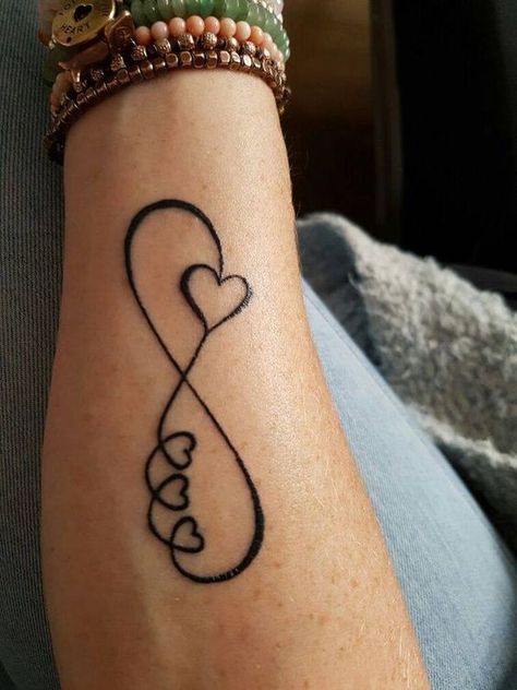 The Infinity Heart Tattoo - Mother Daughter Heart Tattoos - Mother Daughter - MomCanvas Fingers Tattoo, Hart Tattoo, Infinite Tattoo, Heart With Infinity Tattoo, Pattern Tattoos, Cute Tattoos On Wrist, Infinity Tattoo Designs, Muster Tattoos, Mother Tattoos