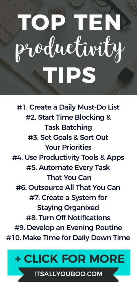 Tired of wishing you had more time every day? Ready to be more productive? Click here for the top 10 productivity tips, like how to write to-do lists, prioritize and more. Plus, get life hacks for moms, college students and entrepreneurs. #ProductivityTips #Productivity #Productive #Success #GoalSetting #Motivation #TimeManagement #TimeManagementTips #Procrastination #LifeHack #Organization #Organize #Organized #Balance #Routine #DailyRoutine #WorkLifeBalance #SelfImprovement #DailyHabit Productivity Quotes, Productive Habits, Productive Things To Do, Productivity Apps, Budget Planer, Productivity Tools, Be More Productive, How To Stop Procrastinating, Productivity Hacks