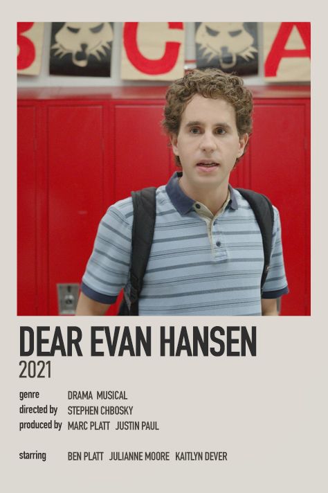 Dear Evan Hansen Poster, Dear Evan Hansen Aesthetic, Dear Evan Hansen Movie, Musical Theatre Posters, Movie Recs, Dear Even Hansen, Minimalist Polaroid Poster, Connor Murphy, Theatre Posters