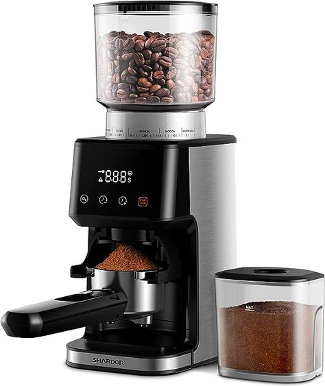 Coffee Grinder Electric, Burr Coffee Grinder, Espresso Grinder, Coffee Container, Coffee Bean Grinder, Espresso Beans, French Press Coffee, Coffee Powder, Milk Frother