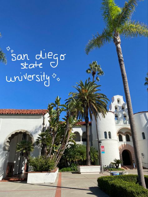 College Goals, University Of San Diego, College Vision Board, San Diego State University, College List, Cali Life, San Diego Living, College Planning, College Aesthetic