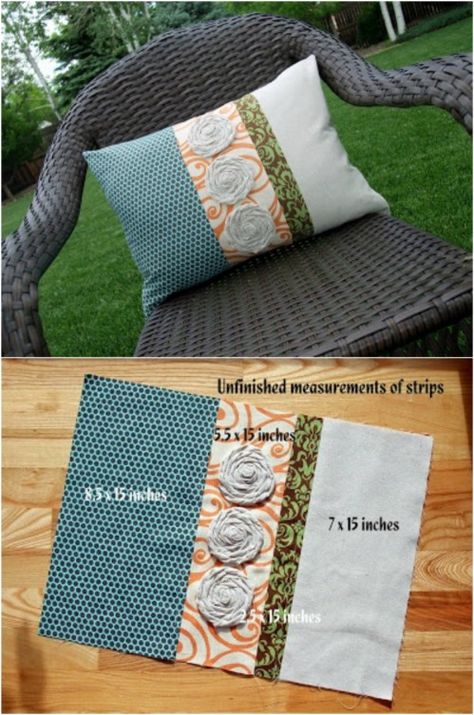 Pillows Diy How To Make, Easy Decorative Pillow Covers, Covering Pillows With Fabric Easy Diy, Square Pillow Cover Diy, Pillow Makeover Diy, Decorative Pillow Cases Diy, Pillows Decorative Bedroom, Fabric Pillows Diy, Throw Pillows Pattern Sewing