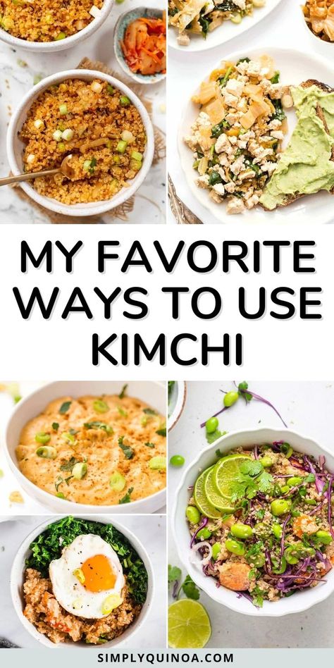 Learn how to use kimchi in your recipes. Kimchi pairs well with a variety of foods and flavors. Some common pairings include grilled meat, rice dishes, tofu, and seafood. The spicy, tangy flavors of kimchi also go well with rich or creamy dishes to balance out the flavors. These recipes either use kimchi as an ingredient or they can be served with kimchi as an accompaniment. Grilled Meat, Rice Dishes, Kimchi, How To Use, Seafood, Need To Know, My Favorite, Rice, Meat