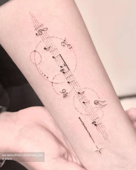 Music Tattoo Notes, Music Major Tattoo, Notes Tattoo Music, Staff Music Tattoo, Sheet Music Tattoo Women, Music Staff Tattoo Designs, Piano Notes Tattoo, Sheet Music Tattoo Sleeve, Music Shoulder Tattoos For Women