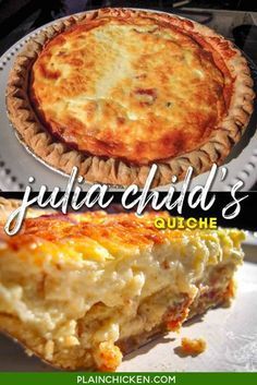 Julie Childs Recipes, Best Quiche Lorraine Recipe Ever, Pie Meals Dinners, Easy Quiche Lorraine Recipe, Easy Egg Quiche Recipes, Pie Crust Quiche Easy, Betty Crocker Quiche Lorraine, Sweet Quiche Recipes, Creamy Quiche Recipes