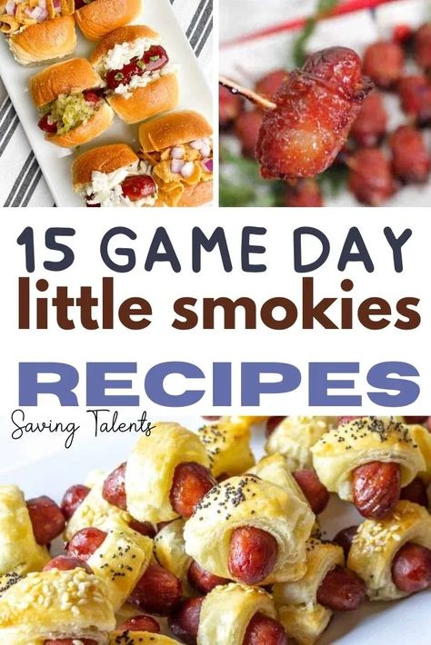 Little Hotdogs Lil Smokies, Cheddar Lil Smokies Recipes, Little Smokey Recipes, Lol Smokies Recipe, Recipes With Little Smokies, Lil Smokey Recipes, Little Smokies Recipes Meals, Little Smokies Appetizers, Football Sunday Food Appetizers