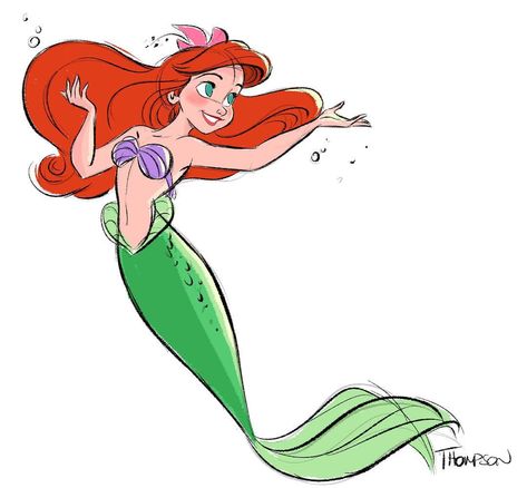 Everyone welcome @disneylittlemermaid to Instagram! Finally the official site for all things Ariel! #littlemermaid30th #disney… Steve Thompson Disney, Steve Thompson, Cute Disney Drawings, Mermaid Drawings, Disney Princess Ariel, Princess Drawings, Disney Artwork, Disney Concept Art, Disney Sketches