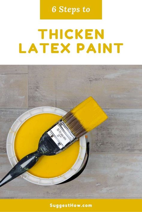 Know these simple  tricks to thicken latex paint  #thicken #latex #paint #homedecor #decor #fix #repair #maintenance #home #homeimprovement #tips #DIY #suggesthow How To Thicken Paint, How To Make Paint Thicker, Thicken Paint, How To Make Yellow, Thick Painting, Diy Wall Painting, House Tips, Paint Thinner, Painting Plastic