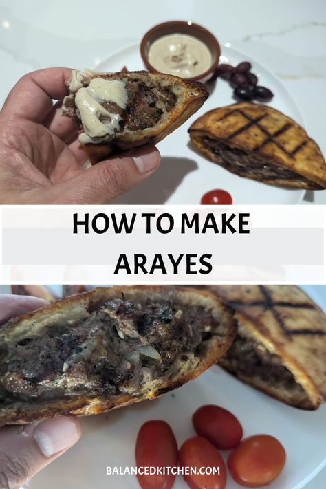 Discover the delicious world of Arayes with this flavorful recipe. Follow along and never miss out on more exciting recipes to tantalize your taste buds. Enjoy the journey of culinary exploration! Arayes Recipe, Stuffed Pita, Exciting Recipes, Shakshuka Recipes, Steak Dishes, Pita Sandwiches, Middle Eastern Dishes, Ras El Hanout, Ground Lamb