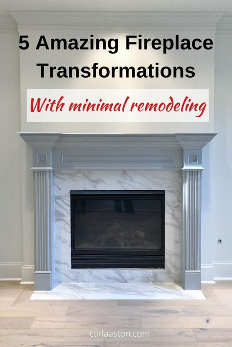 5 Amazing Fireplace Transformations How To Remodel Fireplace Mantle, Traditional Fireplaces And Mantels, Tile Gas Fireplace Surround, Fireplace Makeover Tile Modern, Fireplace Granite Surround, Updated Fireplace Mantle, Painted Fireplace Mantles, Fireplace Mantle Redo, Fireplace Mantle Painting Ideas