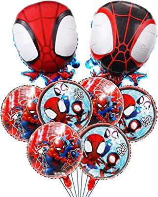 Superhero Theme Party Decorations, Spidey Birthday Party, Birthday Party Balloon Decorations, Spidey Birthday, Spiderman Decorations, Boy Party Decorations, Spidey And His Amazing Friends, Spiderman Birthday Party, 3rd Birthday Cakes