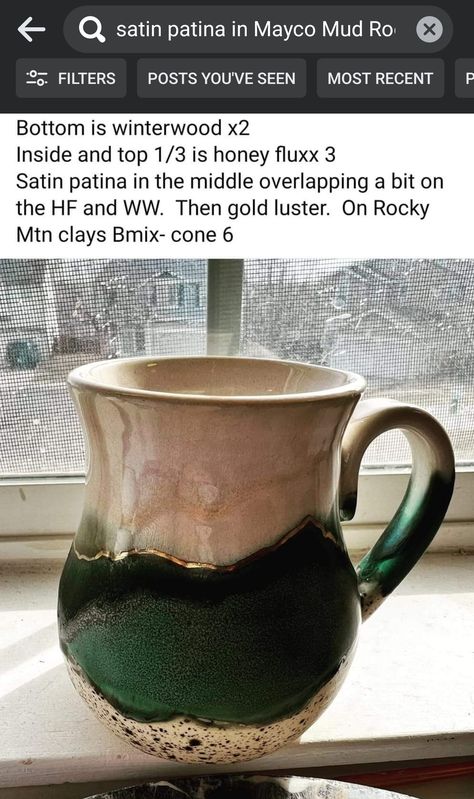 Green Pottery Glaze Combinations, Mayco Glaze Northern Woods, Vintage Gold Glaze Combinations, Pottery Glaze Ideas Color Combos Amaco, Satin Patina Glaze Combinations, Satin Oribe Glaze Combinations, Sea Salt Glaze Combinations, Winter Wood Glaze Combinations, Winterwood Glaze Combinations