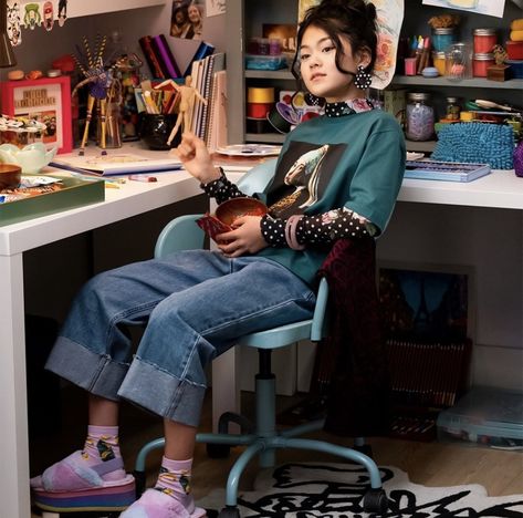 Claudia Kishi, Artistic Outfits, The Baby Sitters Club, Artsy Outfit, Movies Outfit, Fire Fits, Colourful Outfits, Club Outfits