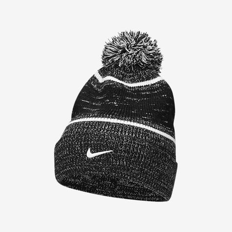 Cool-weather adventures demand warmth for your dome. Our mid-depth Peak beanie feels plush and helps your head stay toasty when things get chilly. A removable 3-colour pom-pom gives a retro look that you can change as needed. Nike Beanie, Nike Gear, Cuffed Beanie, Rack Room, Rack Room Shoes, Cold Weather Fashion, Women's Beanie, Womens Nike, Pom Beanie