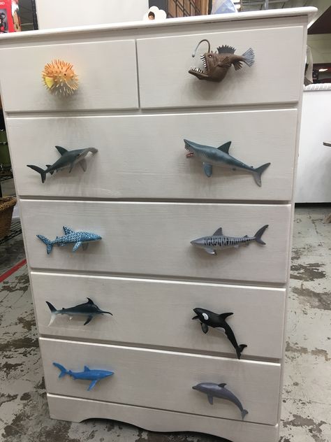 Shark Room, Ocean Room Decor, Ocean Room, Dresser Chest, Beach Room, Dream Room Inspiration, Room Makeover Inspiration, Cute Room Decor, June 19