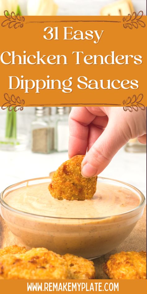 31 Best Chicken Tenders Dipping Sauce Recipes Chicken Tenders Dipping Sauce, Chicken Finger Sauce, Chicken Nugget Dipping Sauce, Chicken Nuggets Sauce, Chicken Dipping Sauce, Best Sauce For Chicken, Prom Food, Dipping Sauce For Chicken, Homemade Chicken Fingers