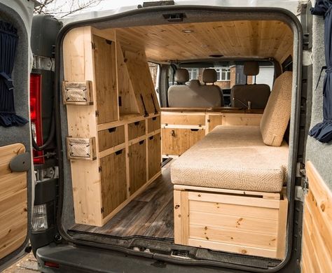 Photo 5 of 10 in Pro Van Converters Share Their Design Approach—and #Vanlife Tips for DIYers - Dwell Kombi Food Truck, Converted Van, Kangoo Camper, Minivan Camper Conversion, Converted Vans, Diy Van Conversions, Kombi Home, Van Conversion Interior, Micro Camper