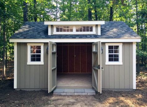 Shed Inspiration, Wood Sheds, Small Shed, Mini Cabin, Shed Landscaping, Yard Sheds, Backyard Storage Sheds, Storage Buildings, Firewood Shed