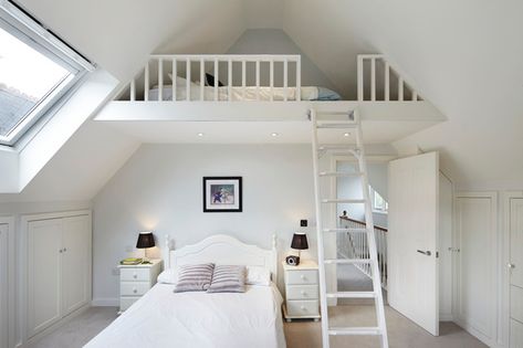 Small Attic Bedroom, Bedroom Design Diy, Attic Bedrooms, Budget Bedroom, Attic Renovation, Attic Remodel, Sleeping Loft, Attic Bedroom