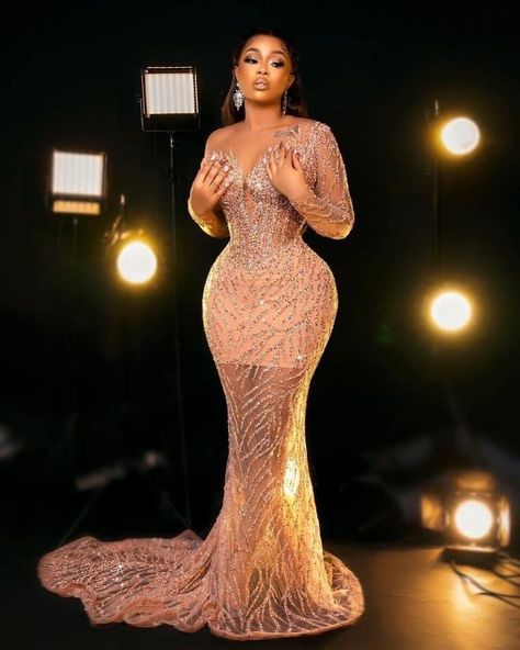 Matric Dance Dresses, Nigerian Lace Styles Dress, Prom Girl Dresses, Lace Dress Styles, Dinner Dress Classy, Wedding Reception Dress, Long Sleeve Dress Formal, Lace Styles, Glamour Dress