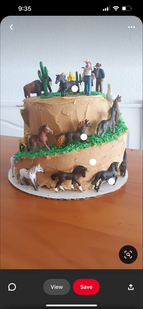 Easy Horse Cake Ideas, Horse Birthday Cake Boy, Horse Birthday Party Ideas For Boys, Horse Themed Birthday Cake, Easy Horse Cake, Cowboy Cake Ideas, Horse Cakes Birthday, Cowboy Cakes For Boys, Rodeo Cake Ideas