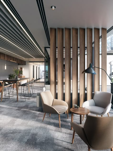 ArtStation - Meeting Space at Office Industrial Office Reception Design, Organic Modern Office Space, Conference Room Design Luxury, Lounge Area Office, Office Lounge Area Design, Modern Industrial Office Design, Office Reception Area Design, Modern Office Lobby, Commercial Office Interior Design