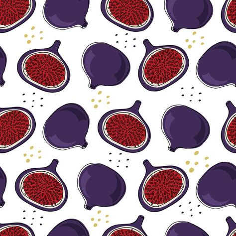 Fig Doodle, Fig Pattern, Drawing Tips, Seamless Pattern, Fig, Seamless Patterns, Doodles, Abstract Artwork, Drawings