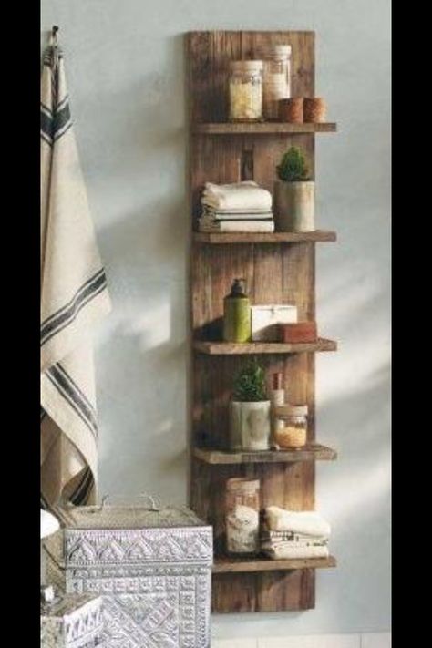 4 Kitchen Shelving Unit, Kitchen Shelving Units, Wooden Bathroom Shelves, Toallero Ideas, Modern Rustic Furniture, Driftwood Furniture, Floating Shelves Bathroom, Furniture Logo, Reclaimed Furniture