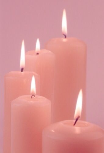 Pink pillar candles Tiffany Ray, Tout Rose, Peach Aesthetic, Candle Magick, Pastel Pink Aesthetic, Pink Candles, Pink Vibes, Candle Magic, Tickled Pink