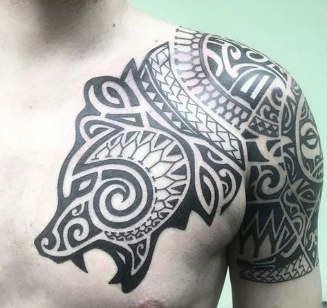 Pin by Anneke the Furious - Lois Kerr on Graphics | Bear tattoo designs, Viking tattoos, Traditional viking tattoos Norse Shoulder Tattoo, Norse Bear Tattoo, Nordic Bear Tattoo, Viking Bear Tattoo, Norse Bear, Celtic Sleeve Tattoos, Traditional Viking Tattoos, Celtic Tattoos For Men, Fenrir Tattoo