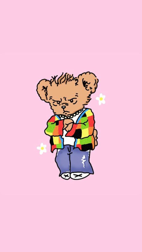 Gucci Hahaha Bear Wallpaper, Harry Styles Bunny Logo, Harry Styles Cute Drawings, Harry Styles Gucci Ha Ha Ha Bear, Harry Styles Gucci Bear Wallpaper, Harry Styles Gucci Bear, Harry Styles Colorful, Harry Styles Bear, Harry Styles Prints