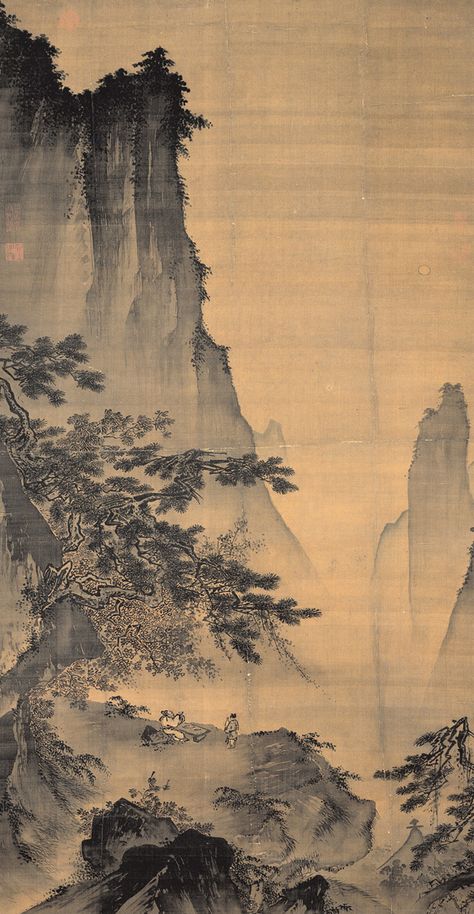 Asian Landscape, Korean Painting, Chinese Landscape Painting, Chinese Art Painting, Asian Painting, Art Asiatique, Chinese Landscape, Japanese Landscape, Eastern Art