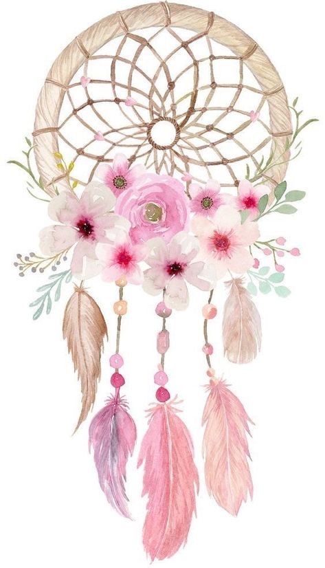 Dream Catcher Images, Dreamcatcher Wallpaper, Dream Catcher Art, Tumbler Stickers, Watercolor Drawing, 그림 그리기, Pretty Wallpapers, A Dream, Wallpaper Backgrounds