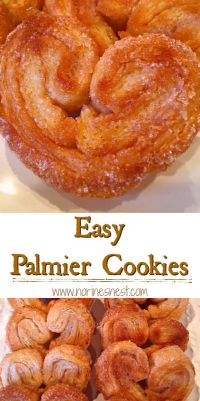 Flakey Sugary Buttery Palmier Cookies are perfect for Dunkin' in your favorite Holiday Hot Drink! Kouign Amann, Profiteroles, Unique Pastry Recipes, Puff Pastry Elephant Ears Recipe, Valentine Palmiers, Palmiers Recipe Puff Pastries, Palmiers Cookies, Krumkake Recipe, Puff Pastry Chocolate