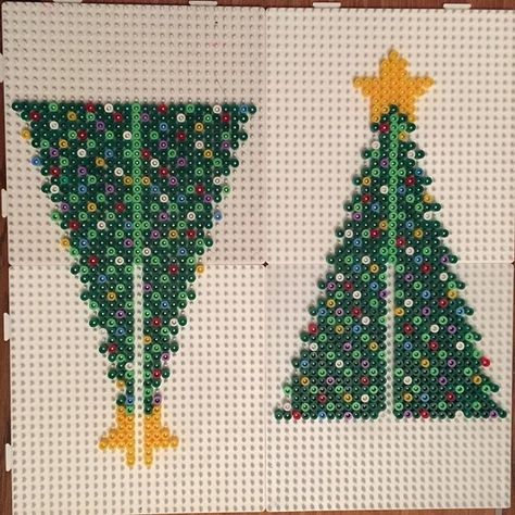 Hama Beads Christmas, Facebook Analytics, Christmas Perler Beads, 3d Christmas Tree, Easy Perler Beads Ideas, 3d Perler Bead, Fuse Bead Patterns, Art Perle, Hama Beads Design