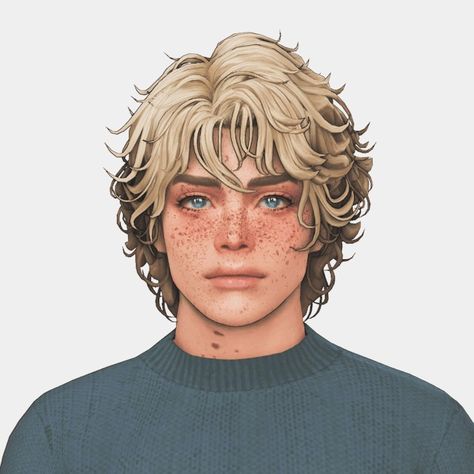 (1) Anthony Hair – @joshseoh on Tumblr Sims 4 Cc Curly Mullet Hair, Joshseoh Sims 4, Sims 4 Mullet Cc, Super Short Haircuts, Curly Mullet, Sims 4 Characters, Los Sims, Mullet Hairstyle, Buzz Cut