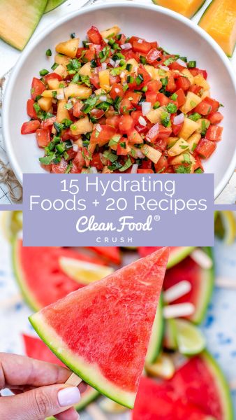 15 Hydrating Foods Plus 20 Recipes Marinated Salad Recipes, Cleanfoodcrush Recipes, Family Dinner Menu, Hydrating Foods, Meal Ready To Eat, Drinking Enough Water, Bariatric Eating, Clean Eating Challenge, Clean Eating Meal Plan