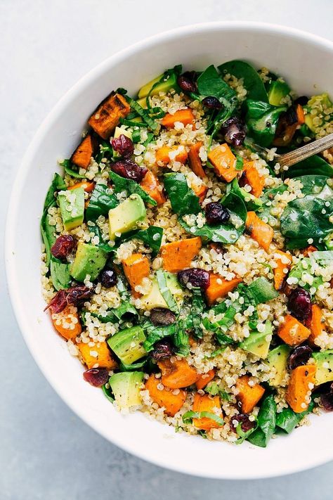 Sweet Potato And Quinoa, Sweet Potato Quinoa Salad, Salad Coleslaw, Salad Kale, Nigel Slater, Roasted Sweet Potato, Kale Soup, Quinoa Salad Recipes, Lemon Vinaigrette