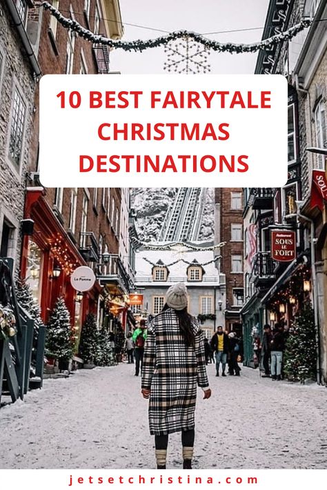 December Weekend Getaway, Best Christmas Vacation Destinations, Christmas In Usa, Places To Go For Christmas, Christmas Vacation Ideas, Christmas Trips, Christmas Vacation Destinations, Fairytale Christmas, Romantic Winter Getaways