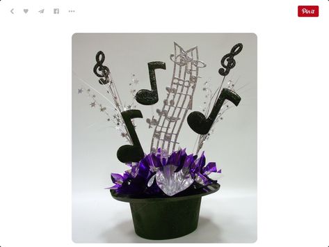 Music Note Party Decorations, Music Centerpieces, Music Note Party, Cheap Centerpieces, Music Party Decorations, Jazz Party, Sneaker Ball, Music Themed Parties, Musical Theme