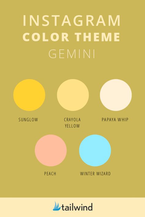 Can’t pick which Instagram color themes to style your grid with? Browse the best Instagram color themes for each zodiac sign for some celestial inspiration! #gemini #instagramtheme Gemini Colour Palette, Gemini Colours, Gemini Color Palette, Instagram Color Themes, Gemini Colors, Zodiac Sign Colors Palette, Zodiac Color Palette, Theme For Instagram, Gemini Style