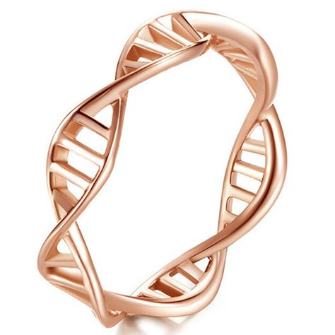 Dna Ring, Dna Facts, Dna Helix, Finger Band, Rose Gold Fashion, Midi Ring Set, Womens Rings Fashion, Fashion Creative, Daily Jewelry