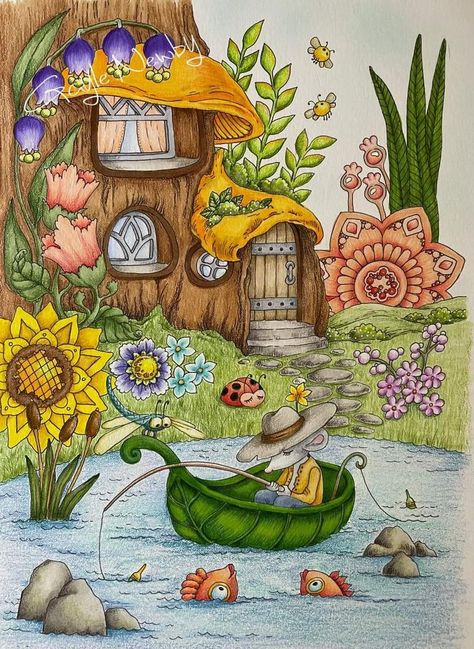 Fairytale Drawings, Vimal Chandran, Tree House Drawing, Whimsical Art Paintings, Storybook Art, Travel Sketches, Cottage Art, Visual Journal, Cute Doodle Art