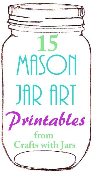 Crafts With Jars, Mason Jar Printables, Mason Jar Art, Chalk Paint Mason Jars, Recycled Jars, Mason Jar Projects, Jar Art, Diy Jar Crafts, Jar Decor