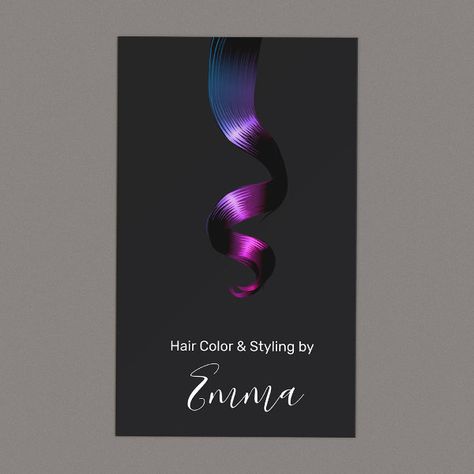 Hair Colorist Stylist Salon Business Card Hair Color Business Cards, Hair Stylist Business Cards Ideas, Haircolorist Logo, Hair Logo Design Ideas Graphics, Hair Color Logo, Hair Poster, Salon Business Card, Head Spa, Beauty House